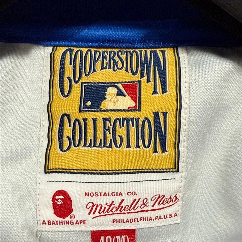 BAPE x Mitchell & Ness NY Mets 1986 Camo Track Jacket M - Picture 2 of 8